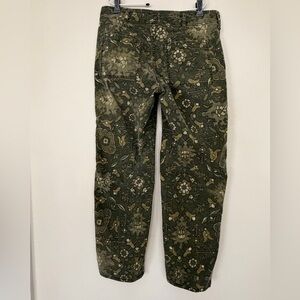 Anthropologie Olive Floral Pants